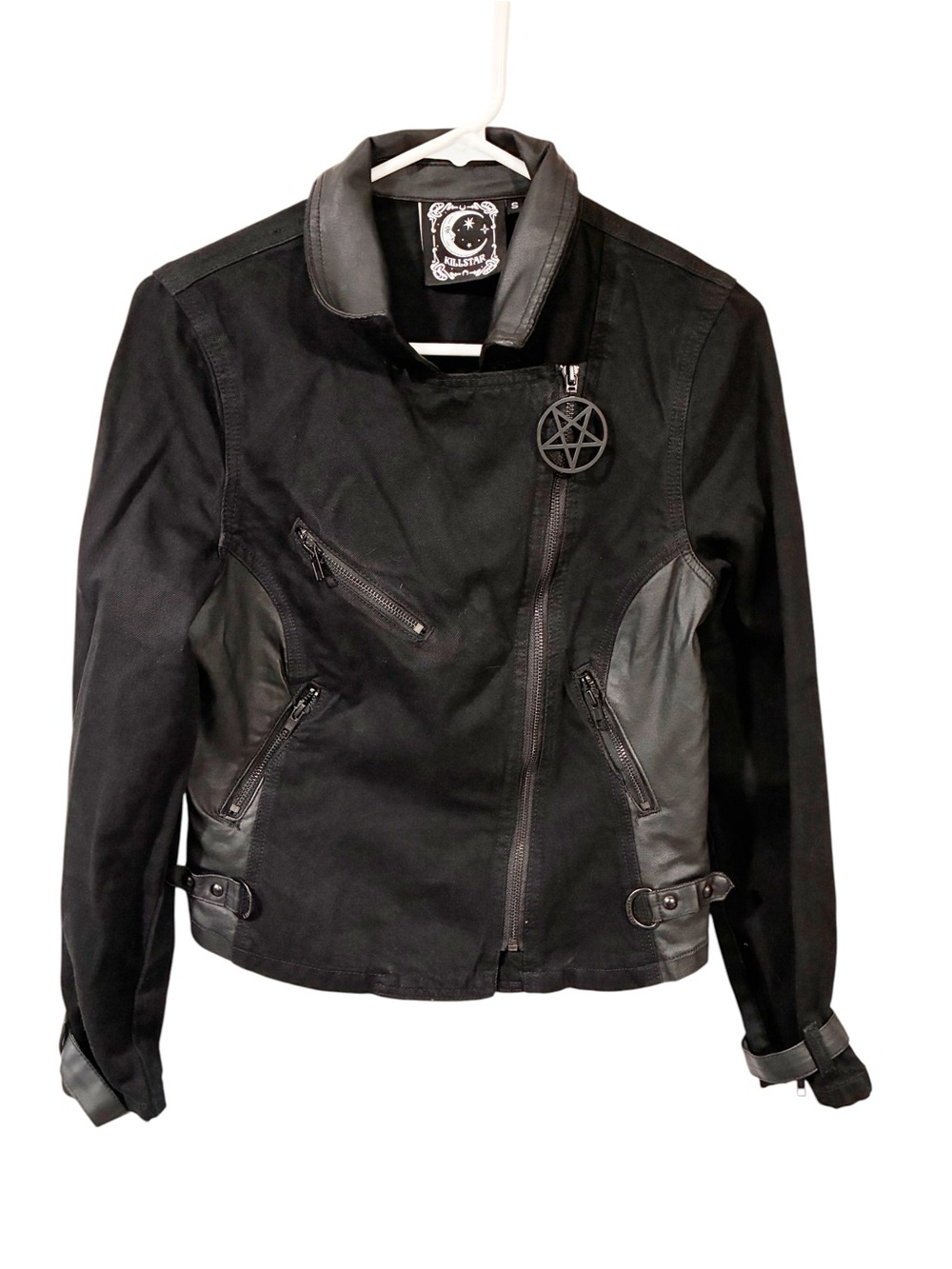 KILLSTAR Interstate Black Moto Jacket Goth Womens Size Small